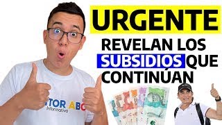 URGENTE Se conoce qué SUBSIDIOS continúan y de qué trata los PROYECTOS PRODUCTIVOS [upl. by Todd489]