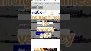 indigo airlines job vacancy 2024 [upl. by Neral292]