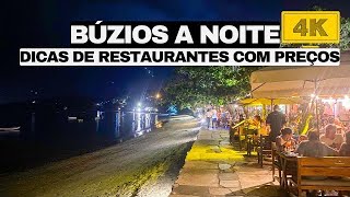 Como é Búzios RJ a noite Restaurantes Rua das Pedras Orla Bardot [upl. by Anigue]