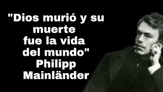 La filosofía de Philipp Mainländer  Sábado filosófico 30 [upl. by Nac663]