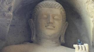 Buddhist sculptures at Kanheri Caves Mumbai India in 4K Ultra HD [upl. by Debera]