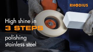 Polishing stainless steel to a highgloss finish with an angle polisher – tips for discs and speed [upl. by Lehte]