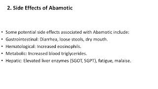 Abamotic Uses Dosage Side Effects and Precautions [upl. by Synn509]