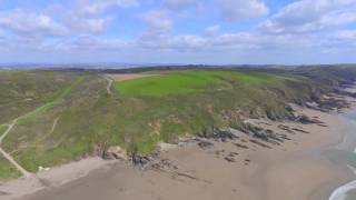 BEAUTIFUL BEACH WHITSAND BAY CORNWALL by PHANTOM 3 [upl. by Tirrej]