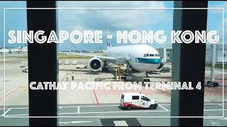 Singapore  Hong Kong with Cathay Pacific departing from T4 [upl. by Rehtnug]