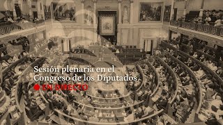 EN DIRECTO  Pleno en el Congreso de los Diputados [upl. by Lubbock]