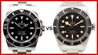 ▶ Rolex Submariner vs Tudor Heritage Black Bay  COMPARISON [upl. by Ordnajela]