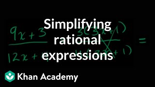 Simplifying rational expressions introduction  Algebra II  Khan Academy [upl. by Enelym]