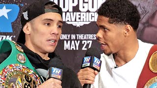 OSCAR VALDEZ VS SHAKUR STEVENSON  FULL FINAL PRESS CONFERENCE amp FACE OFF VIDEO [upl. by Atlas]