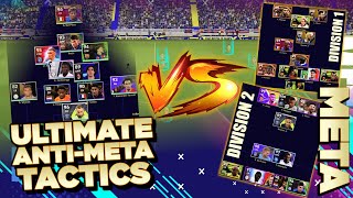 eFootball 2023  Ultimate AntiMeta Tactics vs Alternate Meta Formations vs Div 1  Div 2 Players [upl. by Urian253]