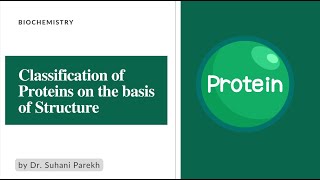 Classification of Proteins I Biochemistry l by Dr Suhani Parekh protein videolecture education [upl. by Aonehc]