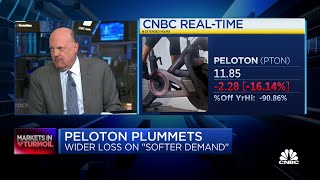 Peloton stock has been a disaster Jim Cramer says [upl. by Akiwak621]