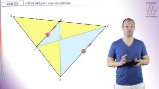 Bewijzen  Waarom gaan de zwaartelijnen door 1 punt het zwaartepunt  WiskundeAcademie [upl. by Atika]