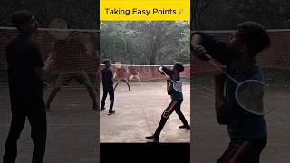 🏸Easy points in Mens Double badminton rally shorts [upl. by Aerdnaxela]