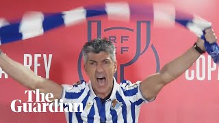 Real Sociedad manager breaks into song after Copa del Rey triumph [upl. by Nej491]