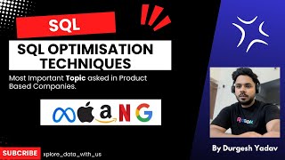 SQL Optimisation Techniques  Most Asked Topic in MAANG Companies [upl. by Townsend687]