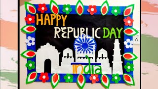 Republic day decoration  Republic day Display Board Idea  Republic day Bulletin Board [upl. by Curzon]