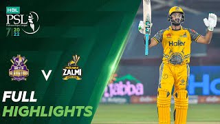 Full Highlights  Quetta Gladiators vs Peshawar Zalmi  Match 2  HBL PSL 7  ML2T [upl. by Niawd]