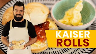 Kaiser Roll Bread Recipe  Viennese Kaiser Semmel [upl. by Aroda]