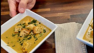 Fresh Split Pea Soup amp Croutons Instant Pot Easy Vegan [upl. by Asiil]