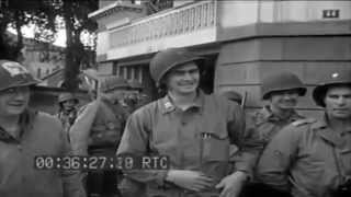 Damage In Cherbourg German POWs Street Scenes 06271944 full [upl. by Eelidnarb]