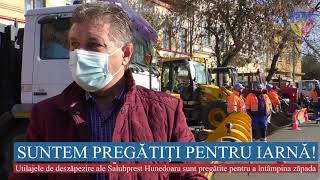 Utilajele de deszăpezire ale Salubprest Hunedoara sunt pregătite pentru a întâmpina iarna [upl. by Sybila]