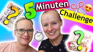 DIY Ideen mit Dingen die man zuhause hat  5 Minuten Bastelchallenge mit Eva amp Kathi [upl. by Harret]