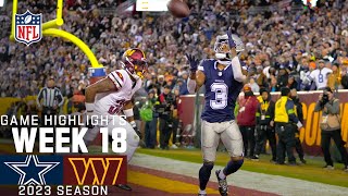 Dallas Cowboys vs Washington Commanders Game Highlights  NFL 2023 Week 18 [upl. by Odlareg]