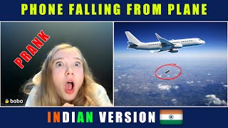 PHONE FALLING FROM PLANE PRANK  INDIAN VERSION  SIBINISM  BABO THE NEW VERSION OF OMEGLE [upl. by Isobel]