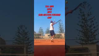 100 mph serve w semiwestern forehand grip [upl. by Endres801]