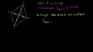 Démonstration  Formule de laire dun losange [upl. by Farmann]