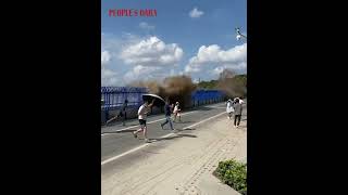 Qiantang River tidal bore took tourists by surprise [upl. by Leia940]