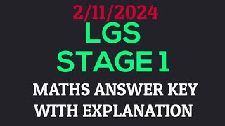 Today PSC ExamLGS Maths Answer Key with explanation EASY LEARN PSC is live [upl. by Adelina]