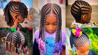 🔥💯2024 Best Natural Hair Styles For Black Kids  Latest Kids Cornrow Hairstyle Ideas♥️ [upl. by Rahs272]