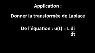 Donner la transformée de Laplace de léquation  ut  L didt [upl. by Ozzy]