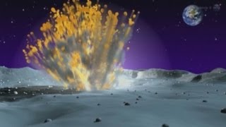 Lunar meteor explosion Space rock hits moon [upl. by Noned539]