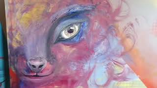 Ram head Widder Kopf aries widder painting artist loveart fantasy kala herzberg kunst [upl. by Artemahs]