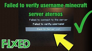 How to Fix failed to verify username minecraft server aternos [upl. by Aical]