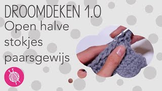 Droomdeken 10  Aflevering 5  Open halve stokjes paarsgewijs [upl. by Inoue575]