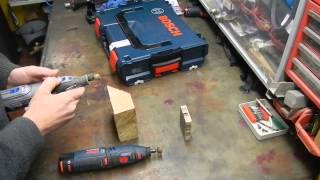 Bosch GRO 108 VLi vs Dremel 8200 Lasttest [upl. by Solraced]