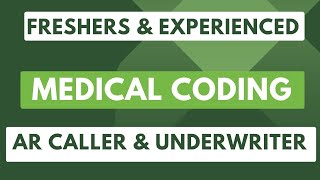 MEDICAL CODINGAR CALLERUNDERWRITERS JOBS  medicalcodingjobs freshersjob medicalcoding [upl. by Althea]