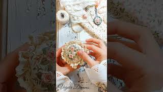 🪡💕 handembroidery Han handsewing rococoembroidery pincushion embroidery [upl. by Newlin]