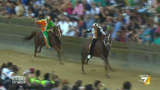 🐎 Palio di Siena 17 Agosto 2024 Lupa  Dino Pes  Benitos  Telecronaca La7 📺 [upl. by Neerhtak960]