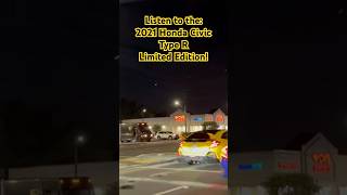 Exhaust Note 2021 Honda Civic Type R Limited Edition in Phoenix Yellow honda civictyper fk8 jdm [upl. by Curley]