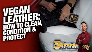 Vegan Leather How To Clean Condition amp Protect  Electric Car Detailing [upl. by Enirac]