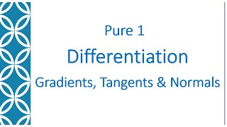 51 Finding Gradients  Differentiation  Ex1  Pure1 [upl. by Ehtyde]