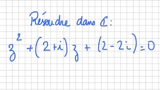 Post Bac  2 équations du 2nd degré à coefficients complexes [upl. by Nered]