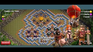 THREE STAR FLAGGED FOR TRAPS A SINGLE PLAYER CHALLENGE Clash of Clans [upl. by Immak]