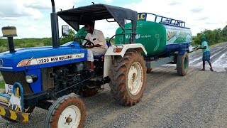 New holland 3230 tractor Water Tank Working for Village Road Construction [upl. by Searcy598]