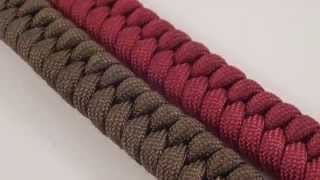 Fishtail Paracord Armband  Walnut Brown amp Burgundy [upl. by Anitra]